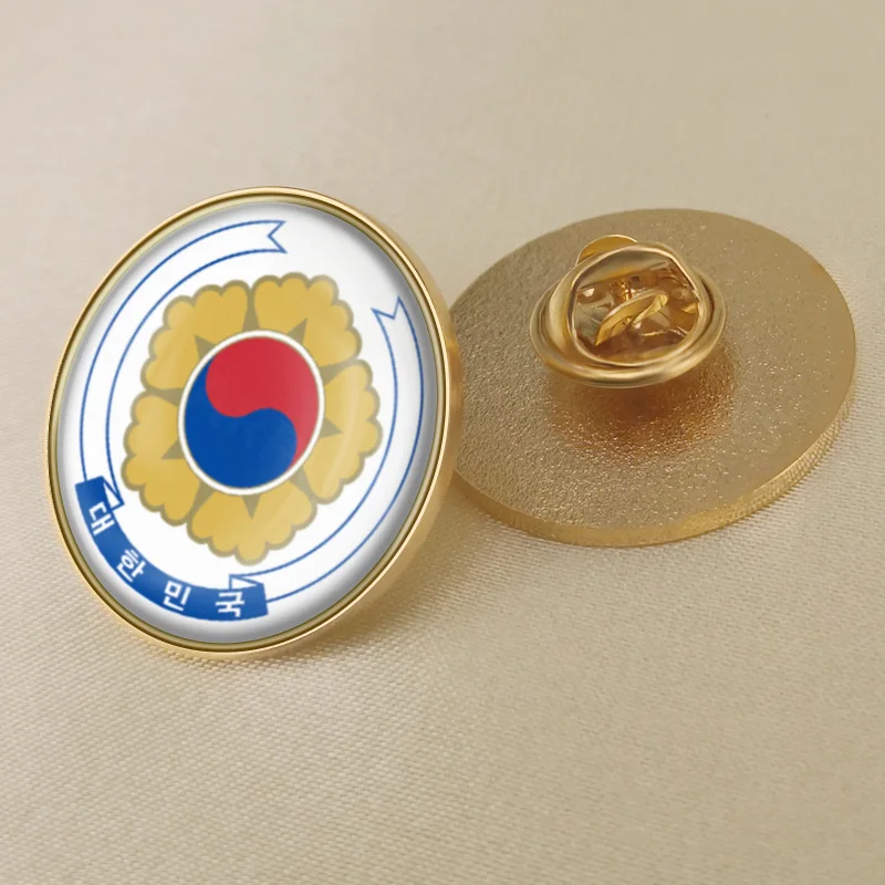 Герб Южной Кореи карта флаг Национальная эмблема национальный цветок брошь