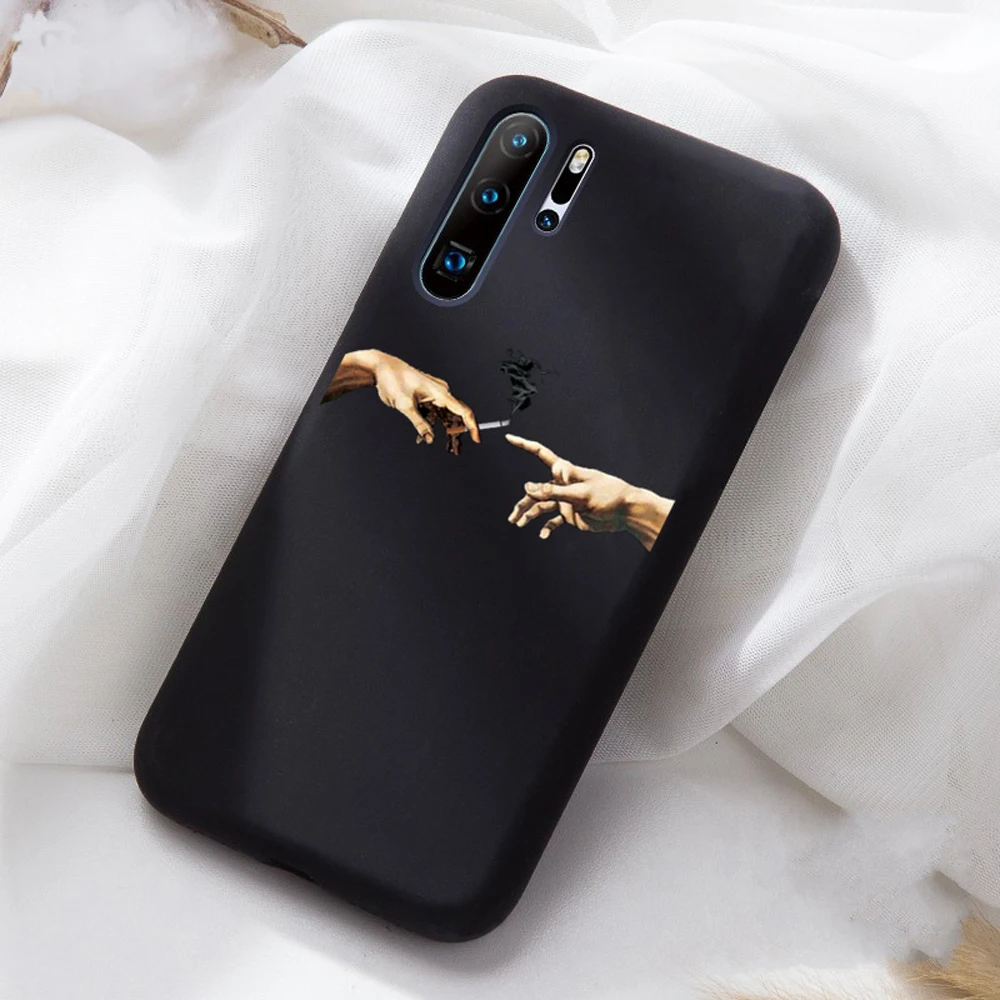 Мягкий Черный силиконовый чехол для huawei P20 Lite P20 Pro Honor 10 P30 Lite, чехол для телефона, Funy чехол