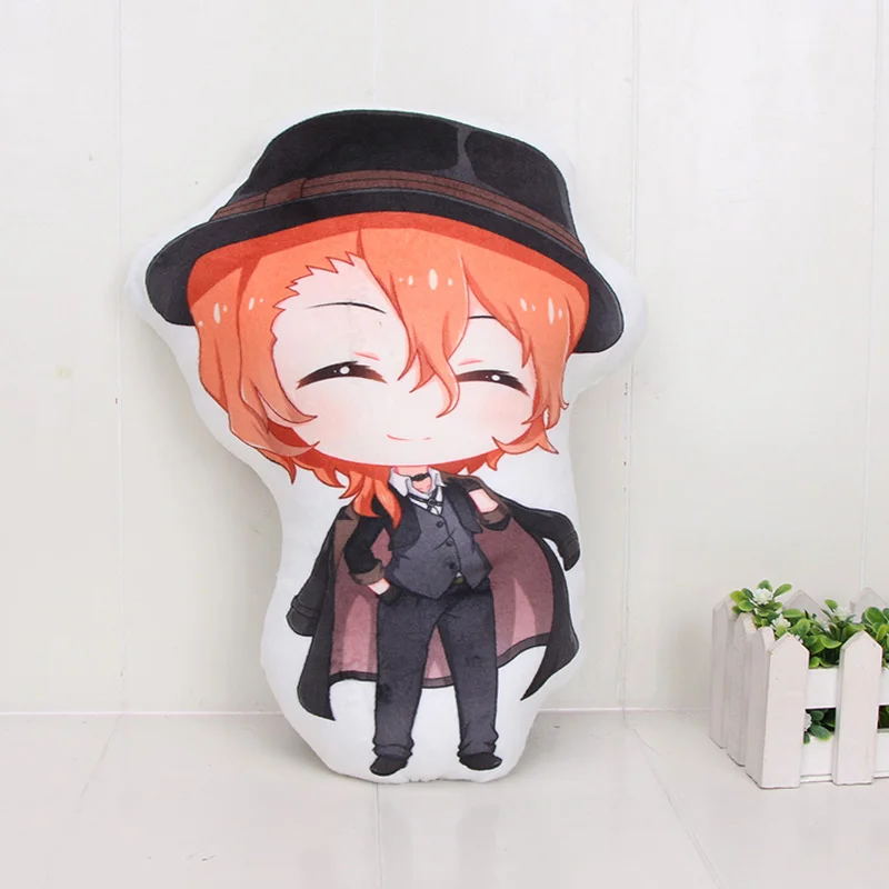 32cm hat doll Bungo бродячие собаки дазай Осаму накахара чуя Nakajima Atsushi версии 676 657 ПВХ Фигурки Коллекционная модель игрушки - Цвет: 32cm hat doll