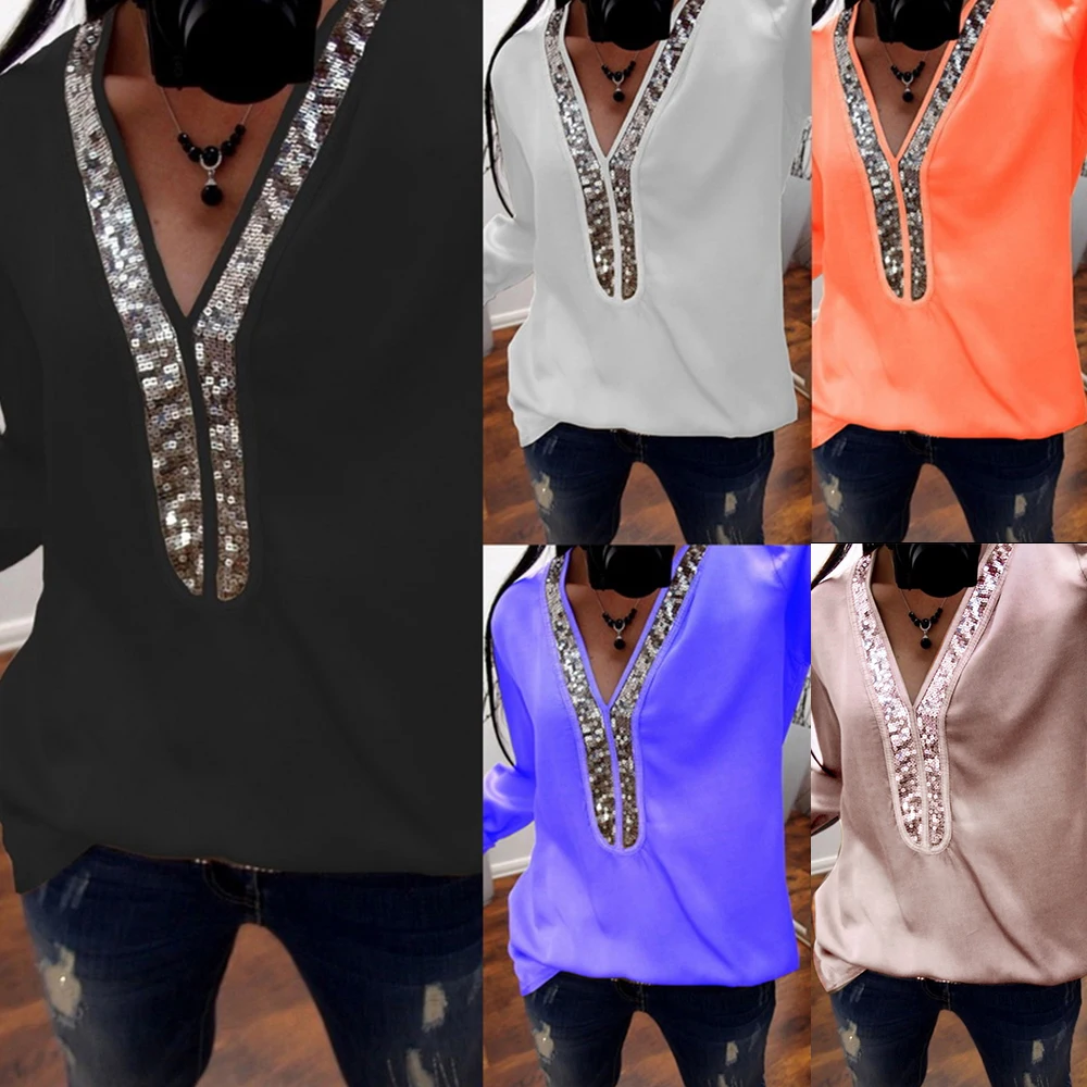 Женская однотонная свободная облегающая Повседневная футболка с v образным