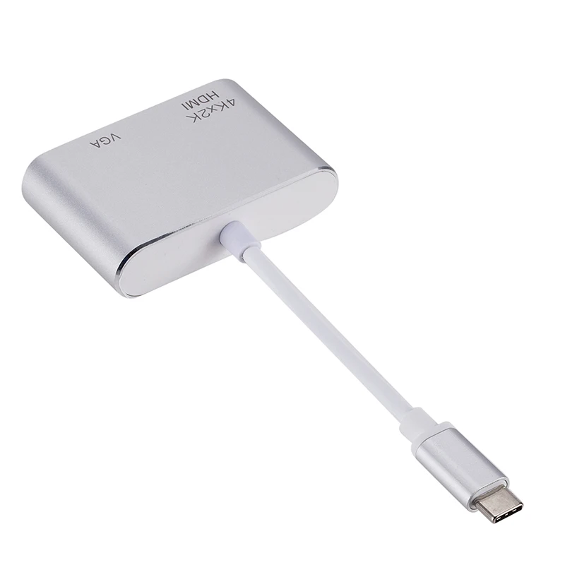 

USB 3.1 Type C To VGA Multiport Adapter USB C To HDMI 4K UHD Converter Ports HUB Charging Adapter