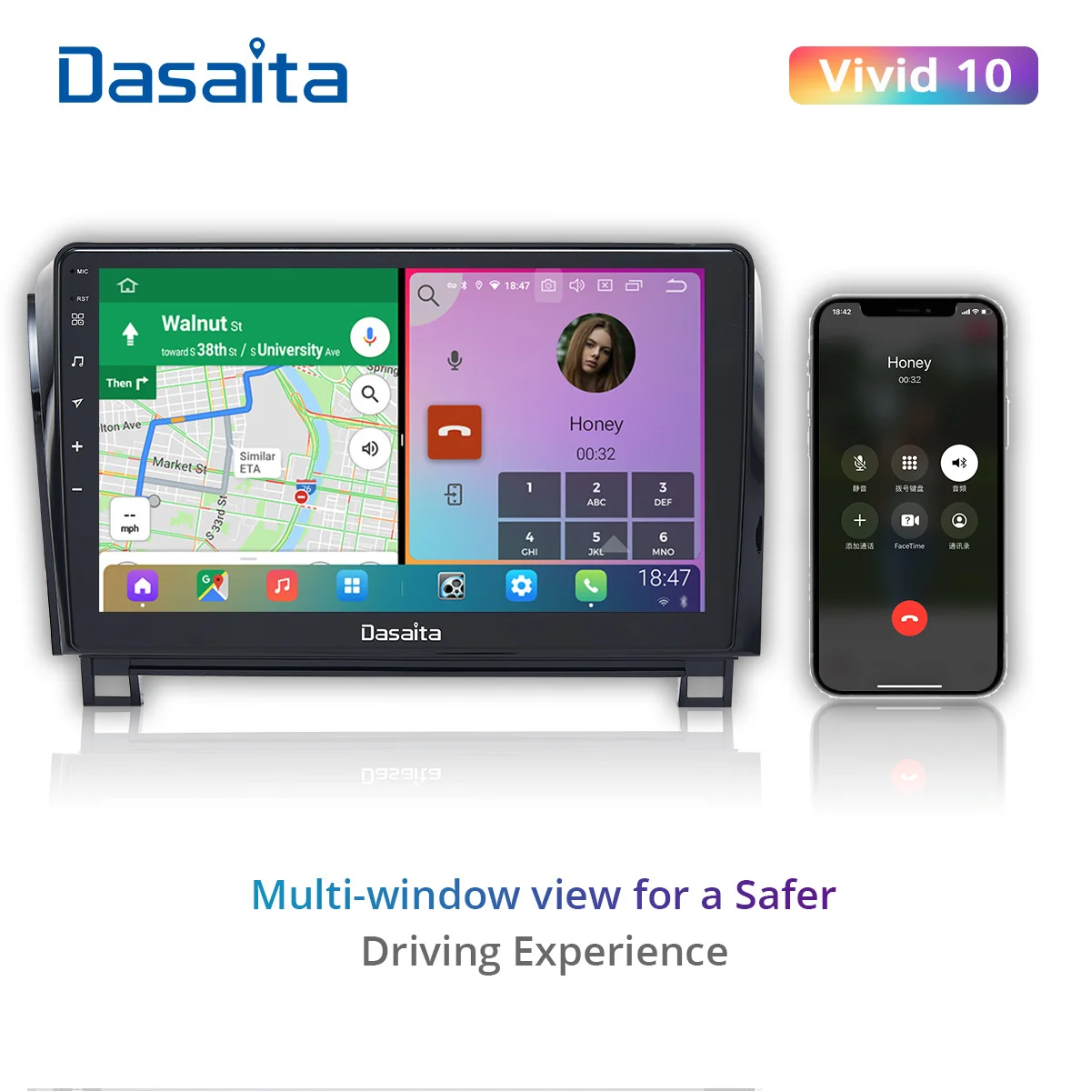 

Dasaita Vivid For Toyota Tundra 2007-2013 Sequoia 2008-2018 Car stereo receiver Navigator GPS 1280*720 IPS DSP Bluetooth