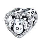 Женский браслет Pandora, браслет из стерлингового серебра 925 пробы с подвеской в виде милой собаки, с камнем, модные ювелирные изделия, подарки