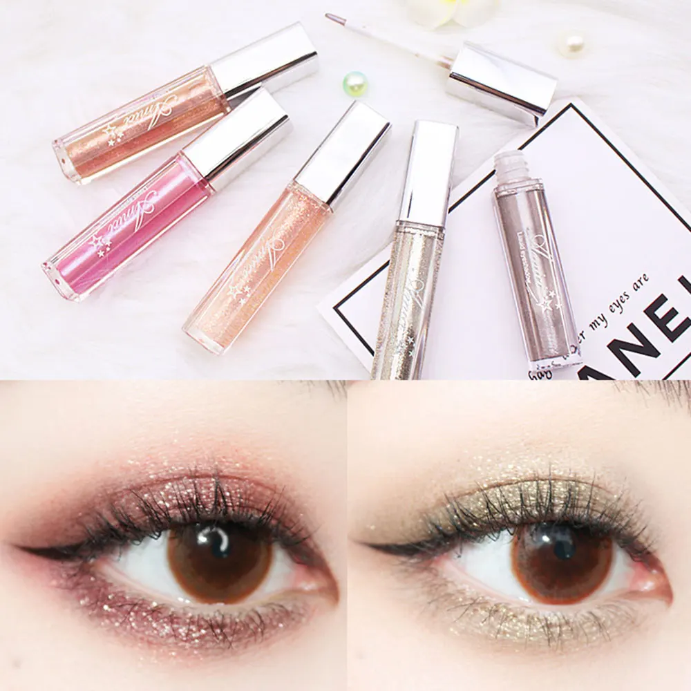 Алмазные жидкие тени для век блестящий осветлитель хайлайтер палитра макияж