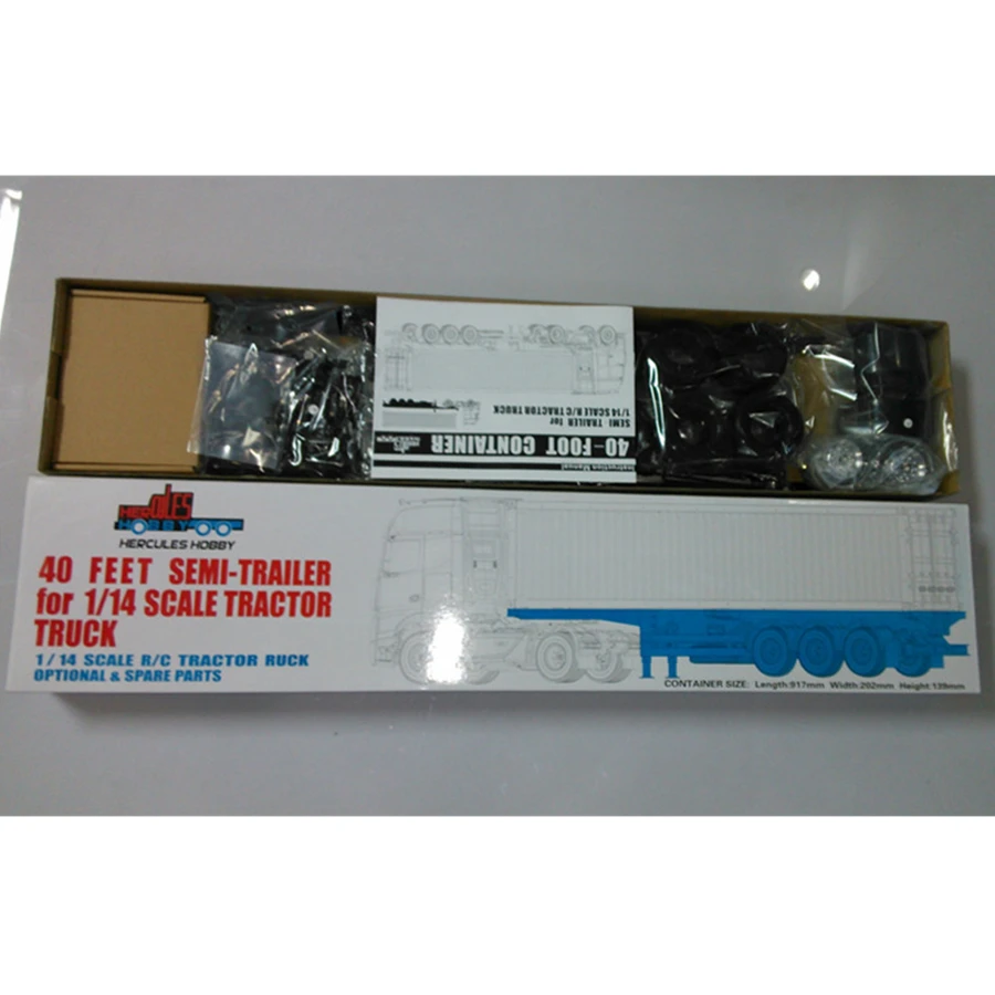 40-футовый 3-осевой прицеп Модель набора подходит для масштаба 1/14 Rc Tamiya игрушки с