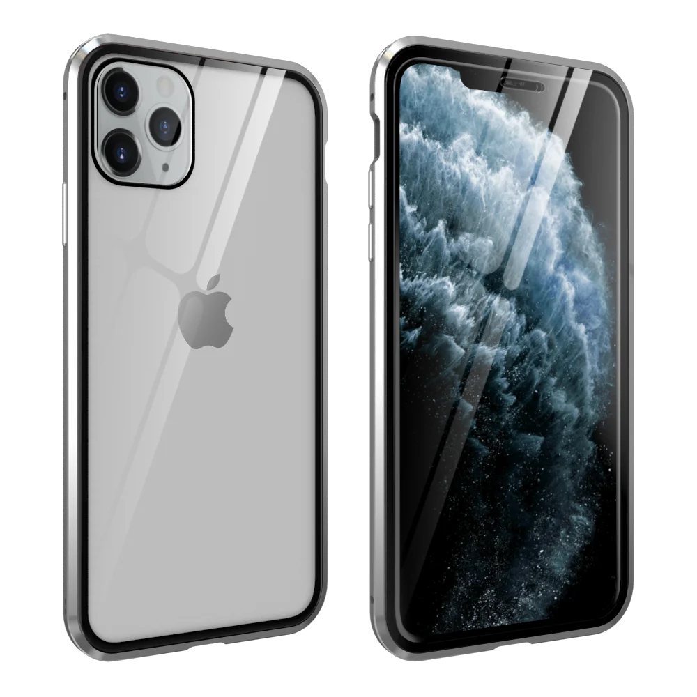 Магнитный адсорбционный металлический чехол для iPhone 11 promax xsmax xr 7p 8p 6p X 7 8 6