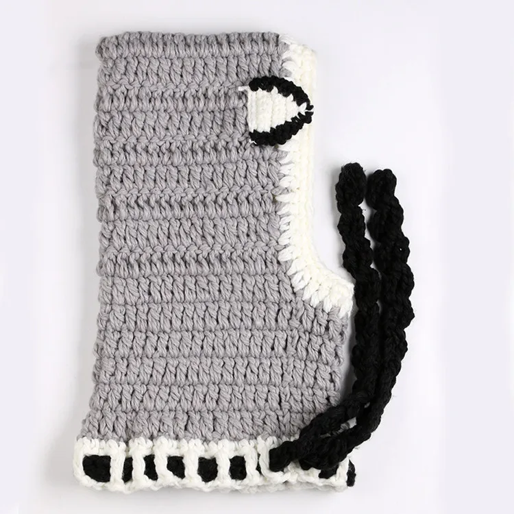 Manual Knitting Girls Keep Warm Coarse Wool Hat Cartoon Seven kinds Fox Weave Hat Kitty Squirrel Little Bear Rabbit Cloak Hat