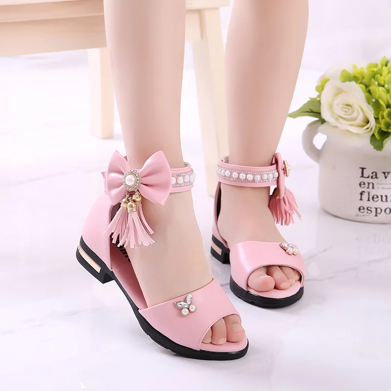 

2021 new fashion children's shoes Korean version of soft-soled middle-aged children's and little girls student Roman shoes