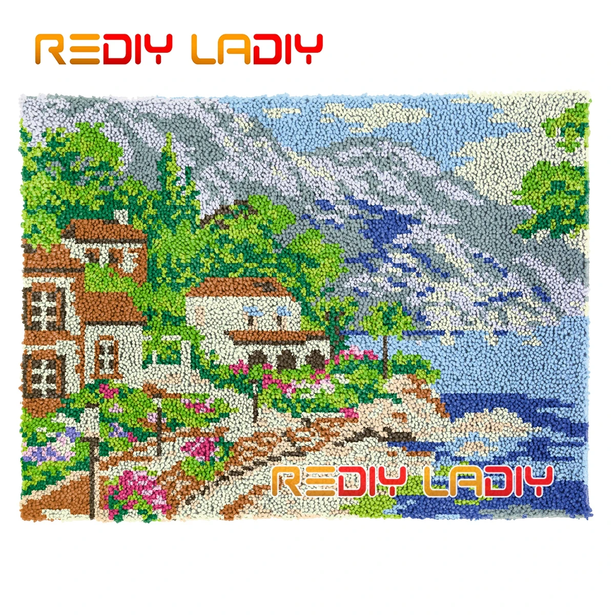 

Набор ковровых покрытий с застежкой-крючком, морской город, плюшевый настенный гобелен «сделай сам», ковер, толстая пряжа, декоративная под...