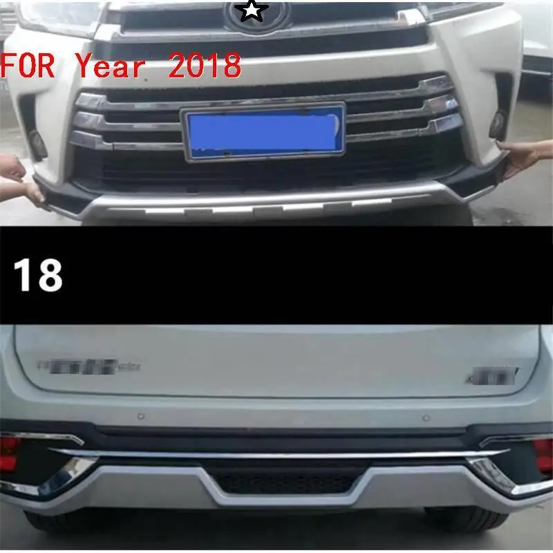 Автомобильная модификация Automovil протектор Авто наружный тюнинг задний диффузор Передние Губы автомобильные бамперы 18 для Toyota Highlander