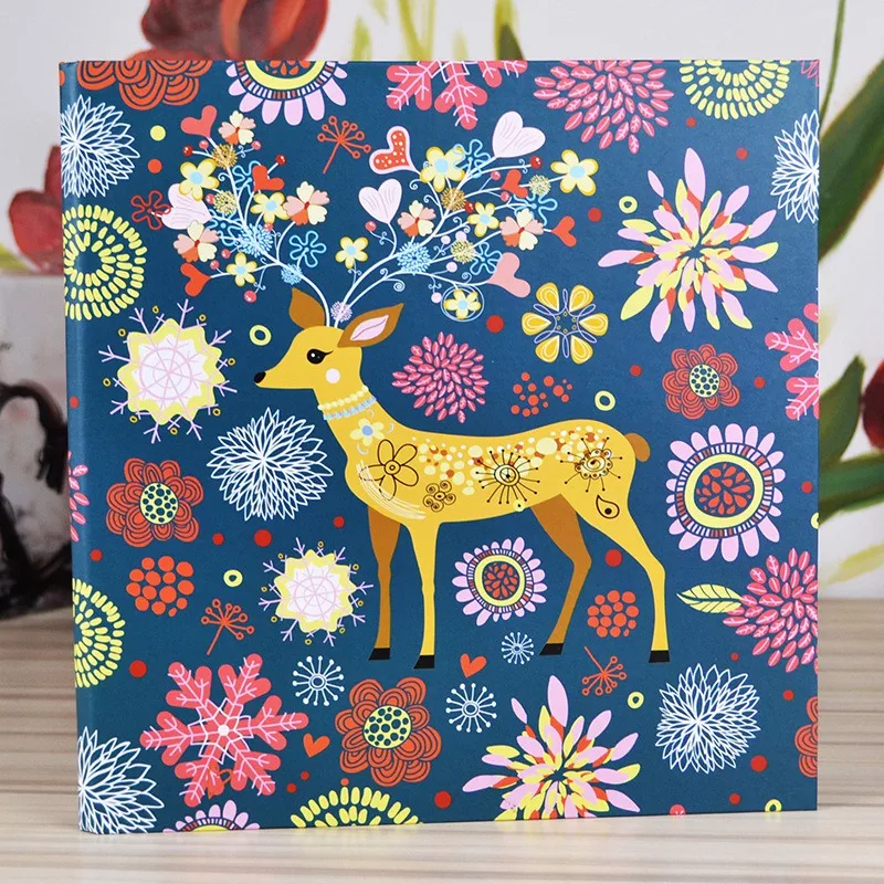 Sika Deer Scrapbook Photo Album Wedding Guest Book Memory Scrap Pages for Christmas Valentines Anniversary Mother's Da | Дом и сад