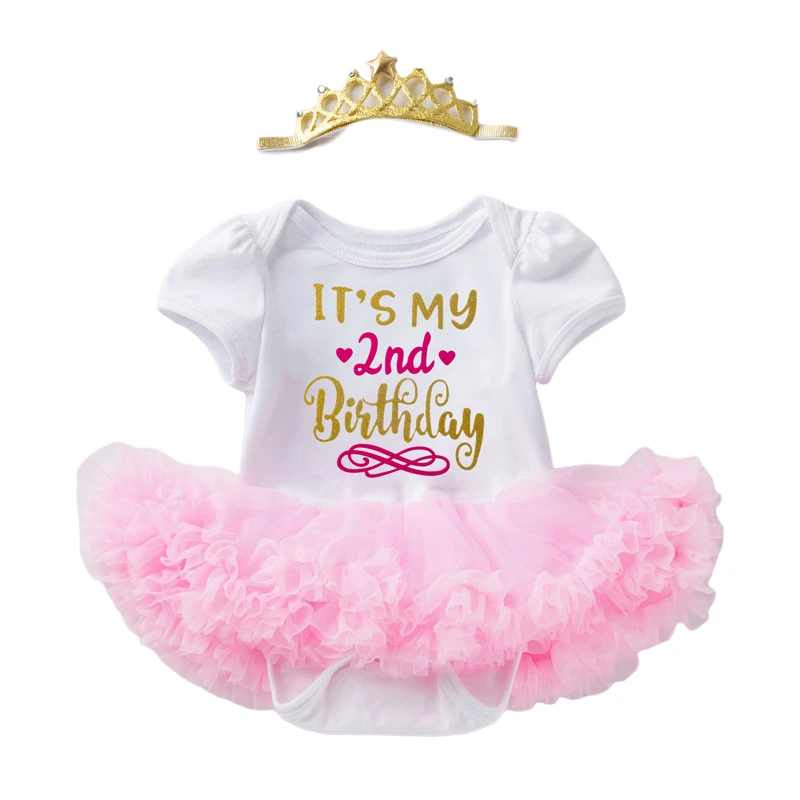 

Newborn Baby Girl 2nd Birthday Party Dress Cute Tutu Outfits Infant Dresses Baby Girls Baptism Clothes