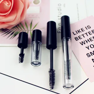 Пустой тюбик для туши, флакон с кремом для ресниц, 50 шт.лот, контейнер для образцов жидкости 0,8 мл3 мл с герметичной внутренней черной крышкой