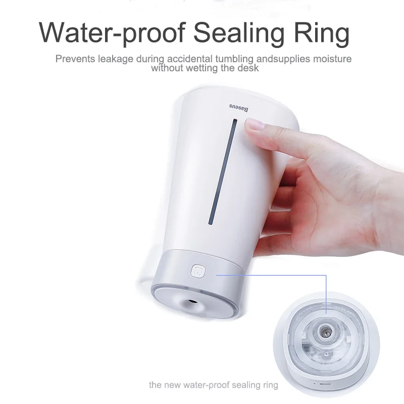 Baseus увлажнитель воздуха для дома офиса диффузор с красочным Светодиодный Ночной