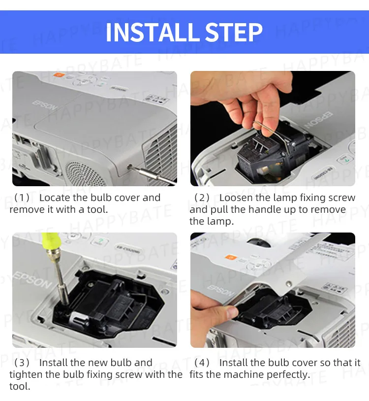 ELPLP61/V13H010L61 Replacement lamp with housing for EPSON EB-925/EB-430/EB-435W/EB-430LW/EB-915W/H388A/H388B/H389A projectors |