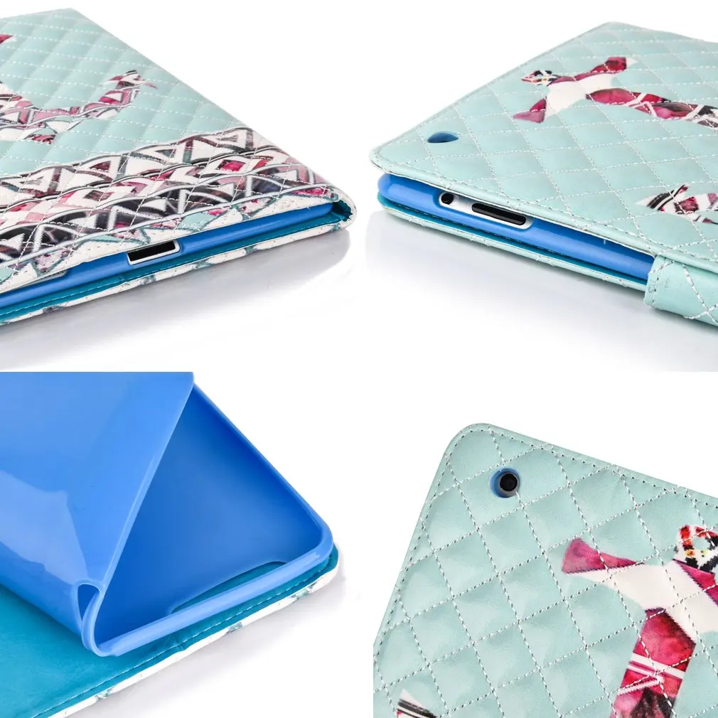 

Colorful Printed Faux Sheepskin Leather Flip Cover Case For ipad 2/3/4