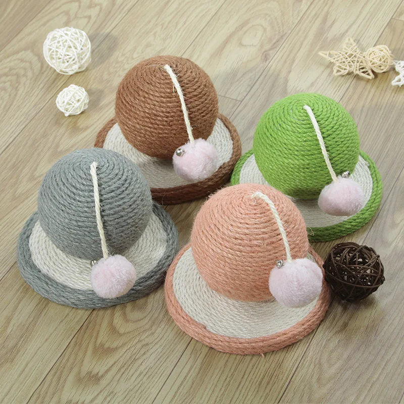 

Cat grab board sisal column wear-resistant round grinding ball cat toy claw products grinder weaving trump