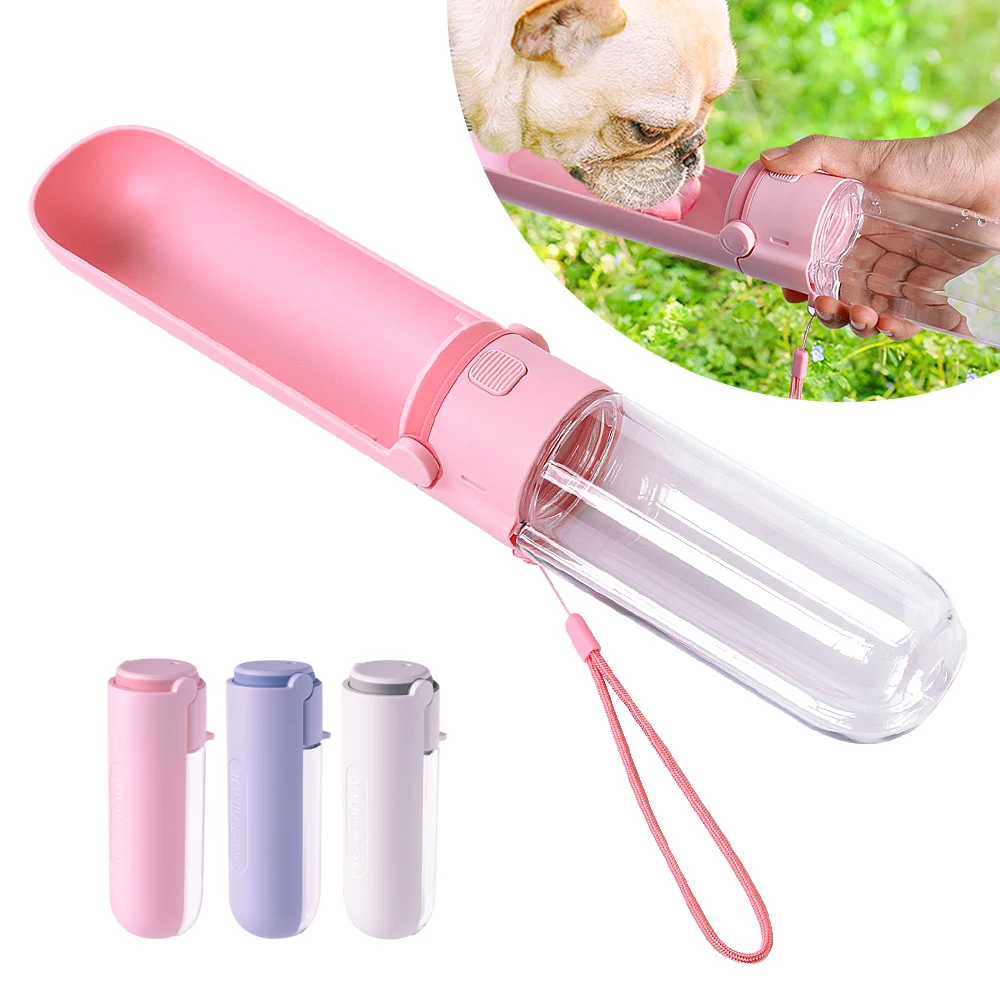 

Portable Pet Dog Water Bottle Dogs Cats Travel Drinking Bowl Outdoor Pets Water Feeder Dispenser for Small Large Dogs Cats 420ml