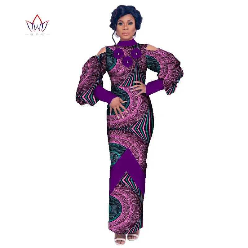 Женское платье макси с пышными рукавами длинное из Анкары длинным рукавом в