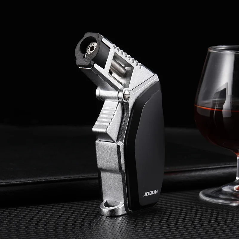 jobon upscale gas lighters fixed flame metal super firepower 1300c kitchen field bbq jet turbo lighter gadgets for men free global shipping