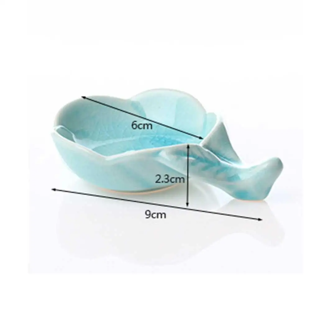 Керамическая тарелка для соуса в форме листьев сливы стойка палочек еды мозаика