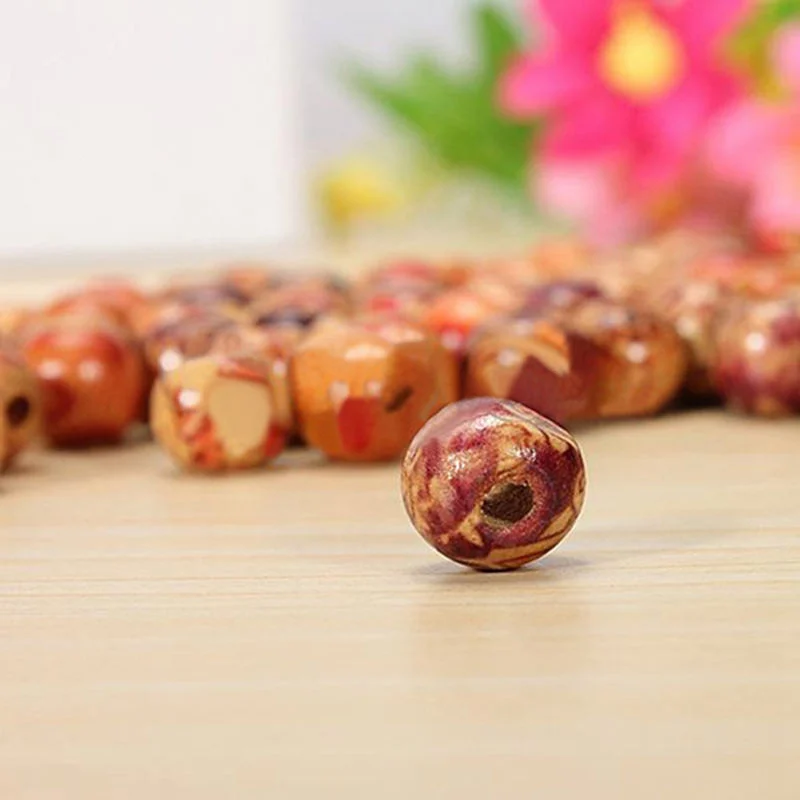 

Wooden Beads Charms for Macrame BOHO Large Hole 100pcs Mixed Crafts Handmade DIY