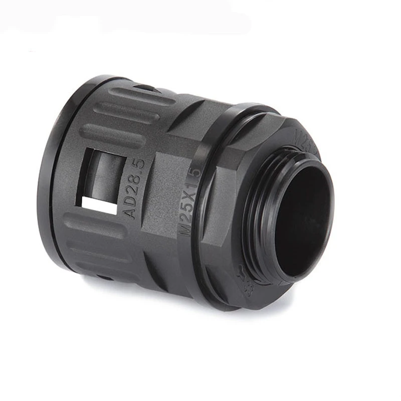 

5pcs PE Hose AD10 AD13AD15.8 AD18.5 AD21.2 AD25 Plastic bellows joint Plastic corrugated pipe joint cable gland nylon joint