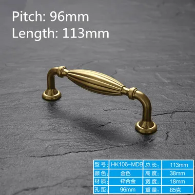 HK106-96mm MAXMIX 76 мм 96 мм 128 мм высококлассные золотые твердые ручки шкафа Ящики Мебель Шкаф золотые ручки - Цвет: HK106-96mm