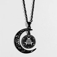 black moon hecate sigil necklace ancient greek goddess jewelry hecate pendant