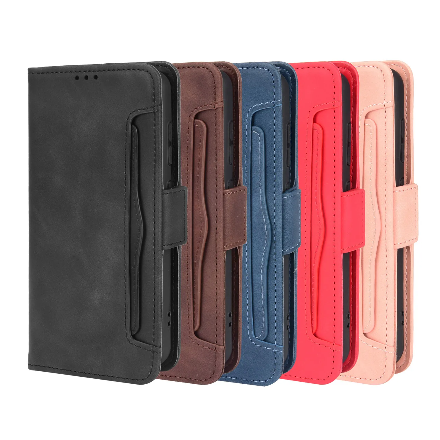 

Multi-card Slot Flip Leather Case Protective Cover for Samsung Galaxy A22 5G Japan SC-56B Wallet Flip Magnetic Stand Case