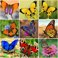 diy butterfly 5d diamond painting full square drill floral diamond embroidery cross stitch kit resin mosaic art home decoration