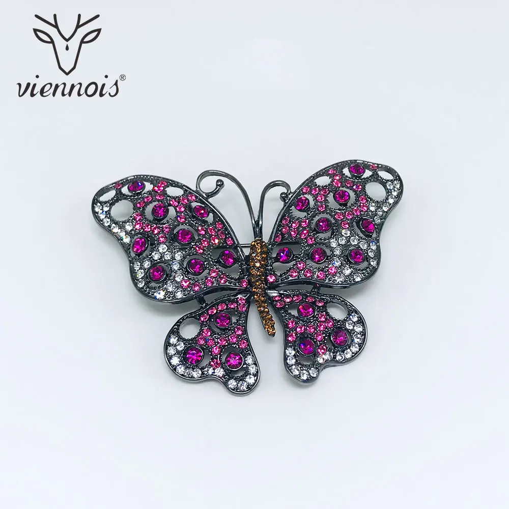 T105192B-002 Viennois Бабочка Брошь с золотой Заколкой цвет красивые модные украшения для женщин - Окраска металла: T105192B-002