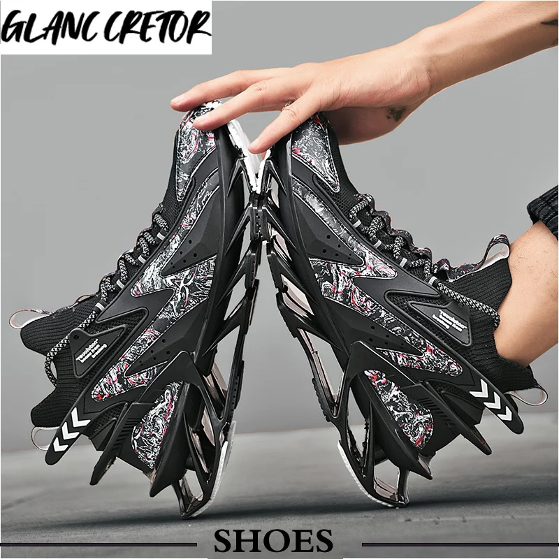

Graffiti Jogging Shoes Fashion Antiskid Damping Sports Shoes Zapatillas All-match Men's Blade Running Shoes Breathable Sneakers