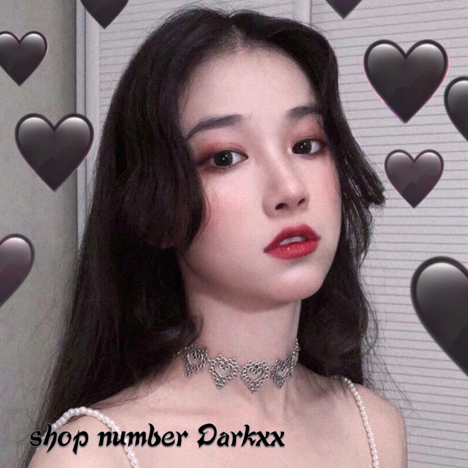 Цепочка-чокер Kpop для женщин ожерелье-воротник в форме сердца Ювелирное Украшение