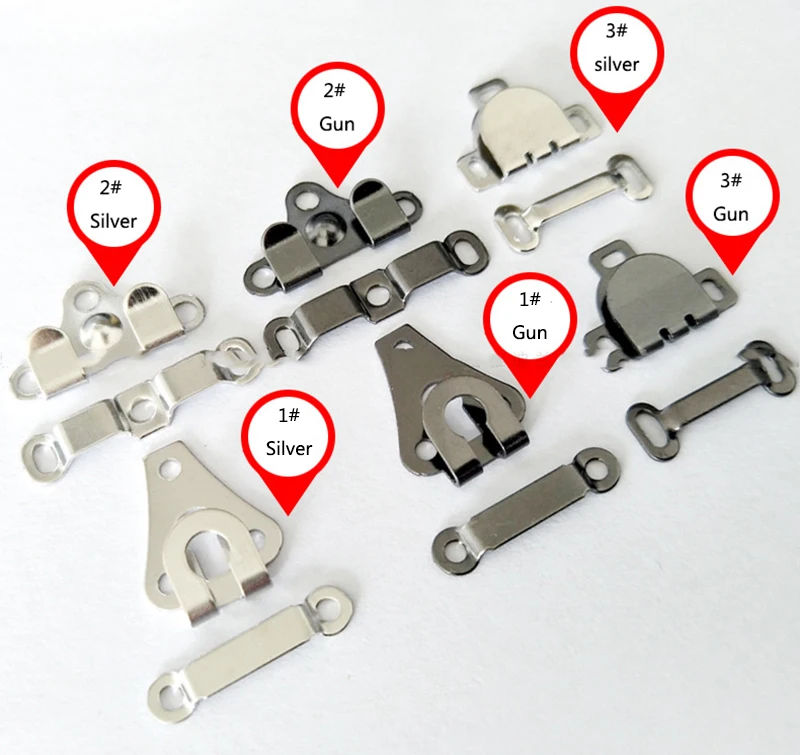 100 шт. металлические пуговицы для брюк и юбки|Крючки одежды| |