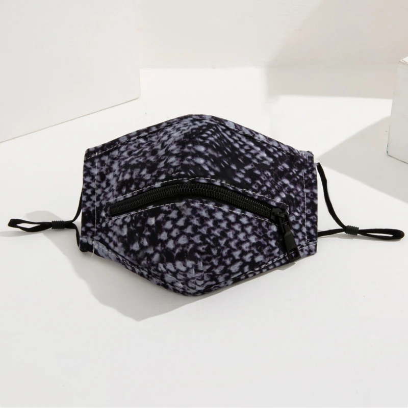 

Женская трехслойная маска с принтом, дышащая декоративная Женская Трехмерная маска на молнии для взрослых, 6 стилей