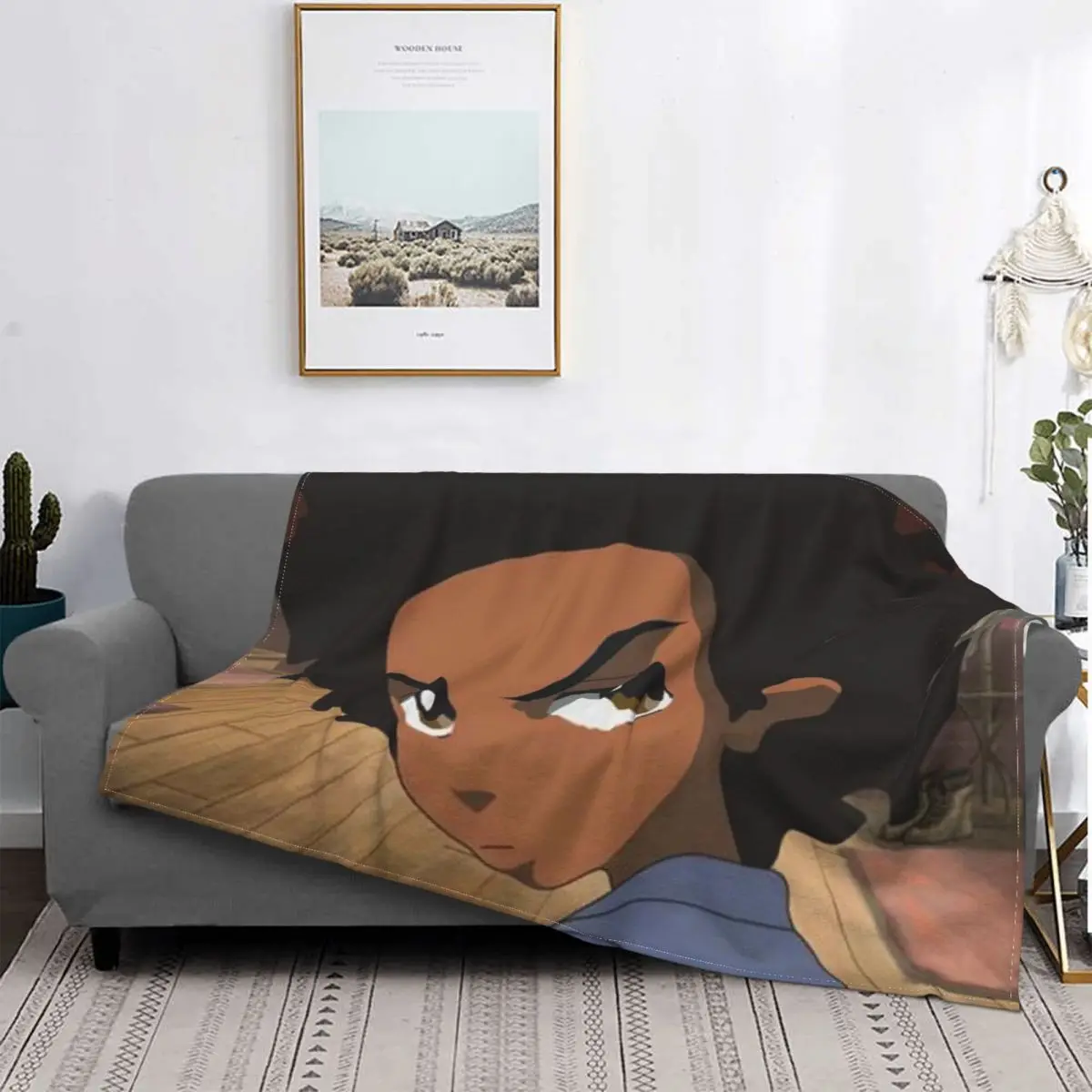 

The Boondocks Iphone Carpet Living Room Flocking Textile A Hot Bed Blanket Bed Covers Luxury Blanket Blanket Flannel Blanket