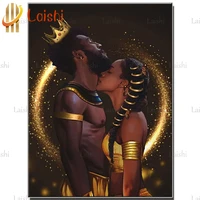 rhinestone painting african royal couple diamond embroidery diamond painting mosaic diamond full drill diy home decoration