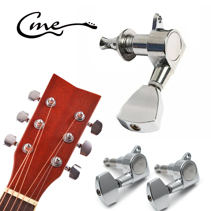 6 шт гитара тюнинг ключи Колки &quotсделай сам&quot хром с фиксатором строка подходит