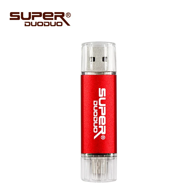 RED Цветная флеш-карта памяти OTG USB 16 ГБ 32 ГБ Флешка 4 Гб 16 Гб 64 Гб u-диск USB флеш-накопитель для компьютера/телефона Android - Цвет: RED