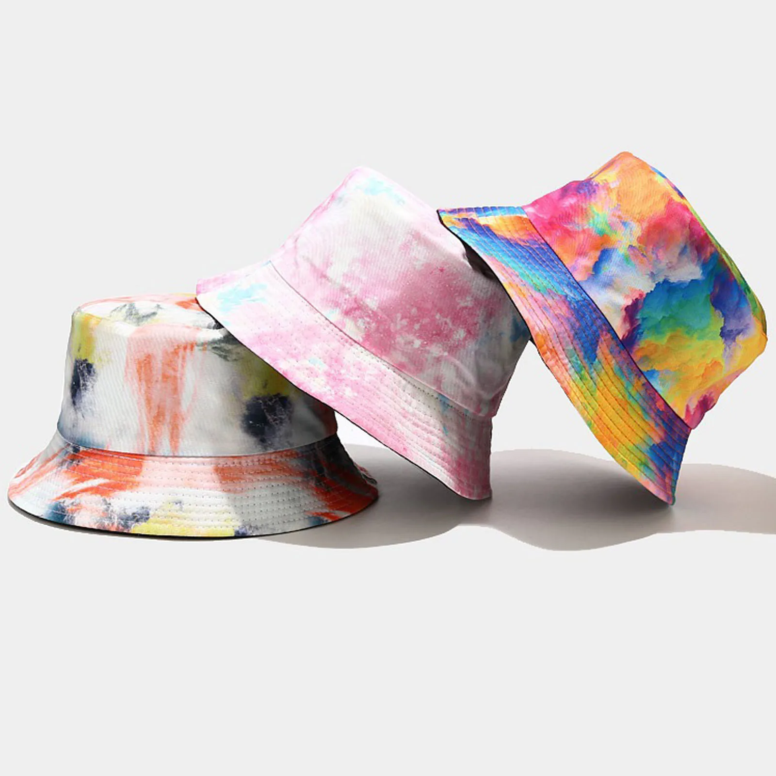 

Шляпа для рыбака с принтом Tie Dye, женская модная шляпа от солнца для рыбалки, шляпа для бассейна, уличная Панама, Солнцезащитная женская шляпа...