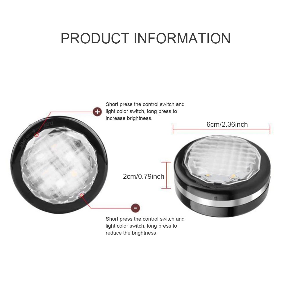 

Under Counter Lights Wireless Closet LED Puck Lamp with Remote Control Night Lamp Home Bedroom Kitchen Wardrobe Light 6PCS