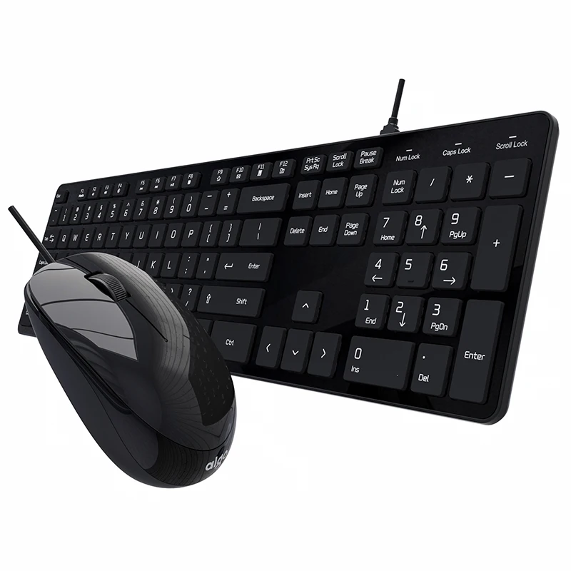 

AIGO V500 Wired Gaming Keyboard 1200 DPI USB Keyboard With Silent Gaming Mouse Set Russian Kit For Computer Game PC Laptop