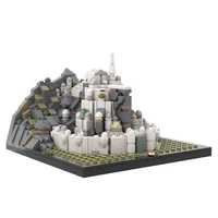 moc micro minas tirith toys rings movie series fantasy novel cascade city building blocks modular construction block model