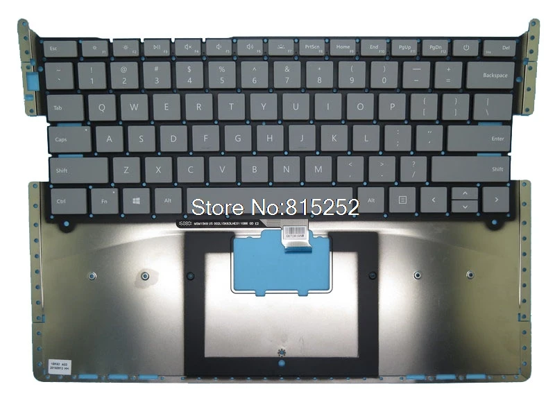 Laptop Keyboard For Microsoft surface 13.5'' 1769 United States US Gray G672819NW 002L15K66LHC01