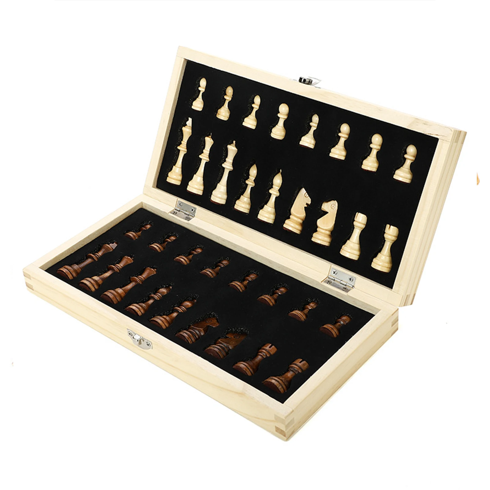 

Wooden Chess Foldable Magnetic Wooden Chess Set Children's Parent-child Party Leisure Educational Toy Board Game