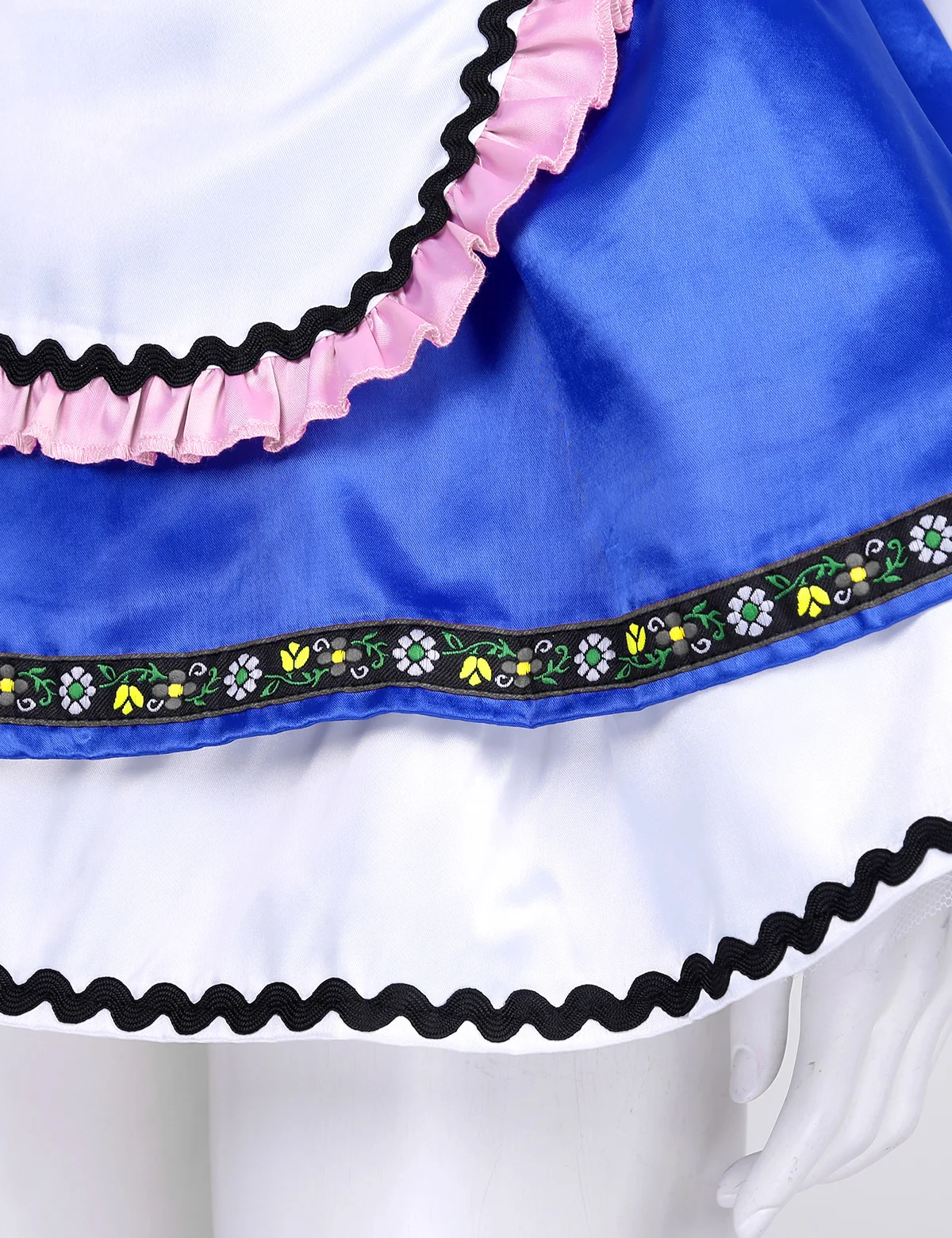 

Women Holiday Costumes Dress for Beer Festival Embroidered Dirndl Oktoberfest Carnival Cosplay Dress Maid Costumes Ruffles Apron