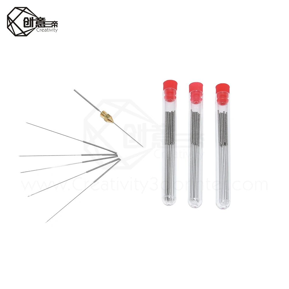 10 шт. детали для 3D принтеров игла чистки сопла из нержавеющей стали Dril Bit 0 25 мм 3 35 4