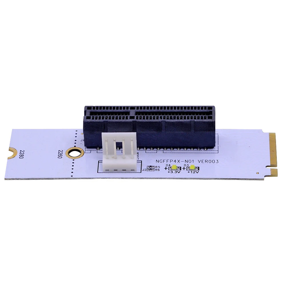 NGFF M2 к PCI-e 4X 1X слот Riser Card Set Key M PCIe X4 адаптер Светодиодный ным индикатором