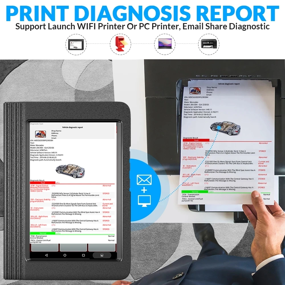 Автомобильный диагностический сканер LAUNCH X431 V PRO 4 0 Bluetooth Wi-Fi